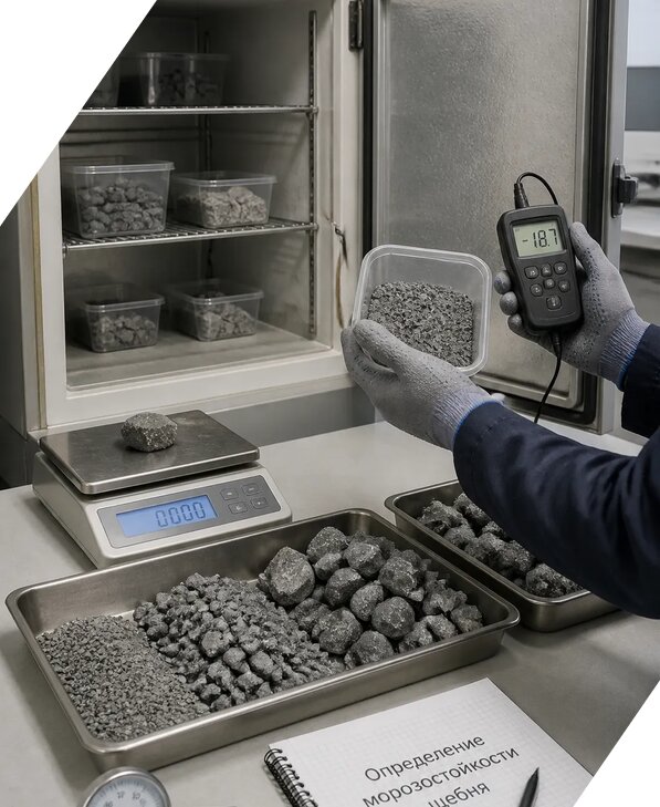 Определение морозостойкости щебня в Геленджике от 3638 р. | ЭкспертизаРоссия