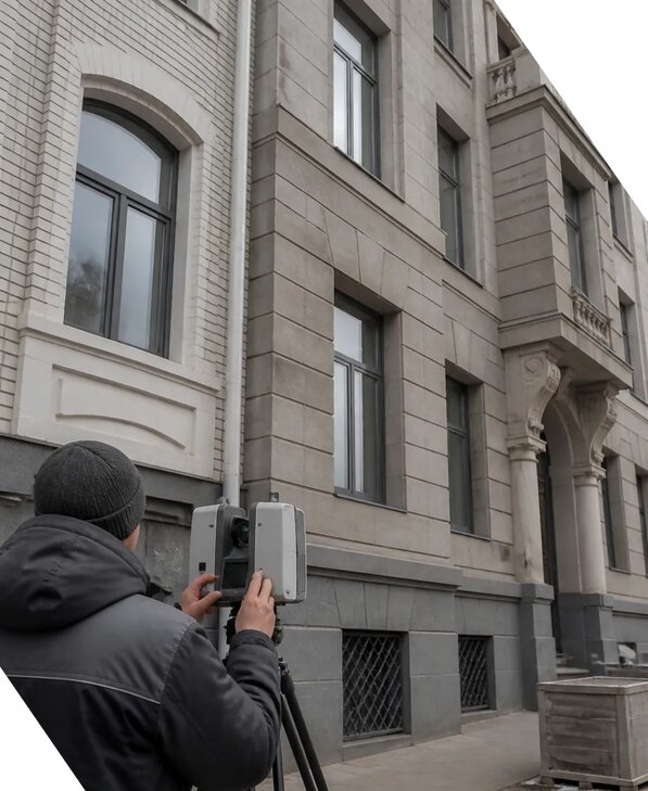 Лазерное сканирование фасадов зданий для обследования в Геленджике